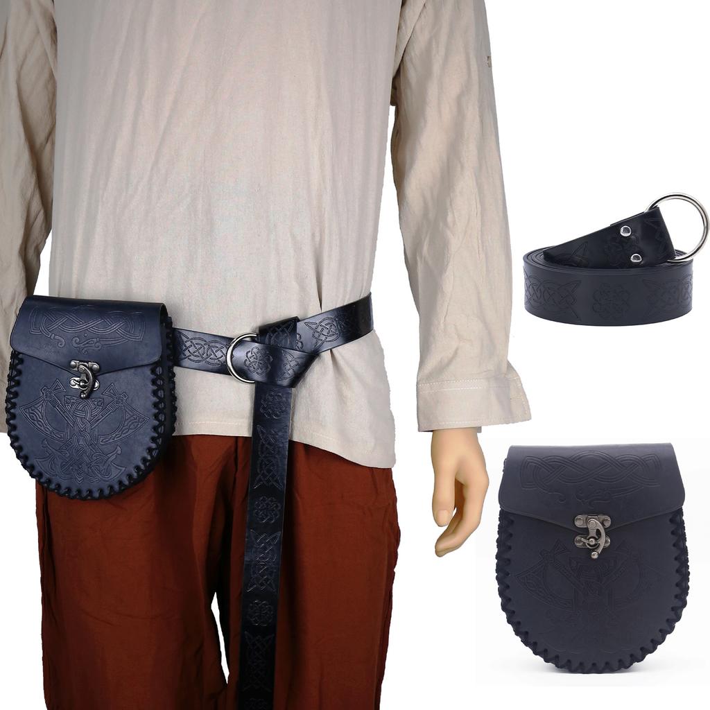 Medieval Knight Knight Belt Viking Vintage Pouch Halloween Cosplay Costume Dress Up Props