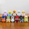 Small Plush Bird Keychain - Penguin & Parrot Figures Hanging Ornament