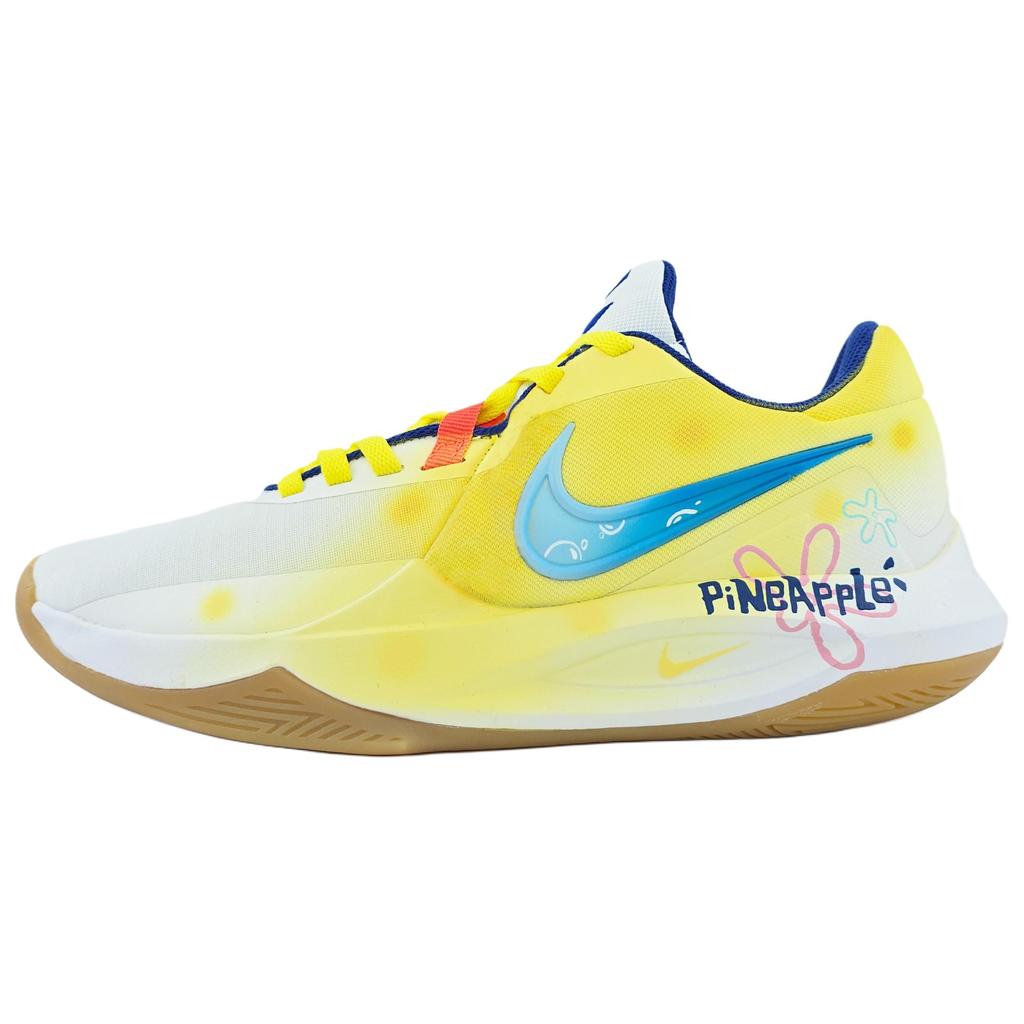 Nike Precision 6 Cushioning Slip Resistant Abrasion Resistant Low top Basketball Shoes Men's Pink Yellow HV1796-141(Team558-)