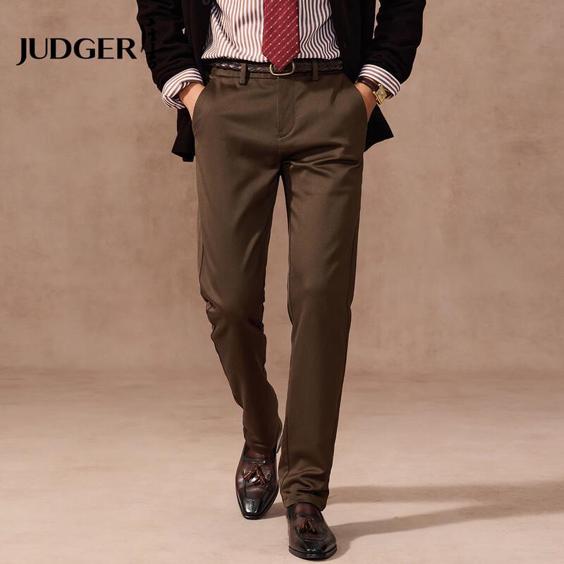 

Zhuangji Men s Wool Modal Blend Straight-Fit Casual Pants
