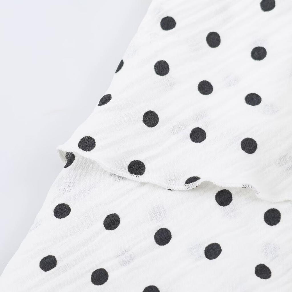 European and American style, new women's clothing, versatile, fashion, polka dot neck top 0264 474