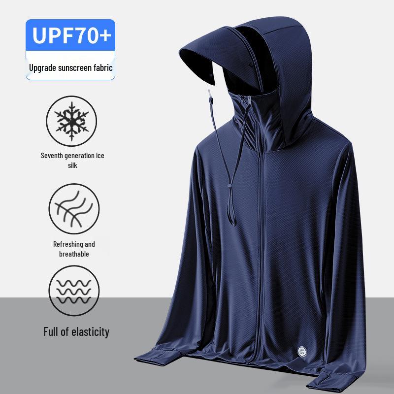 Ice Silk Men's Sun Protection Jacket 2026 - New Style, Anti-UV, Breathable, Thin for Summer & Outdoor Fishing