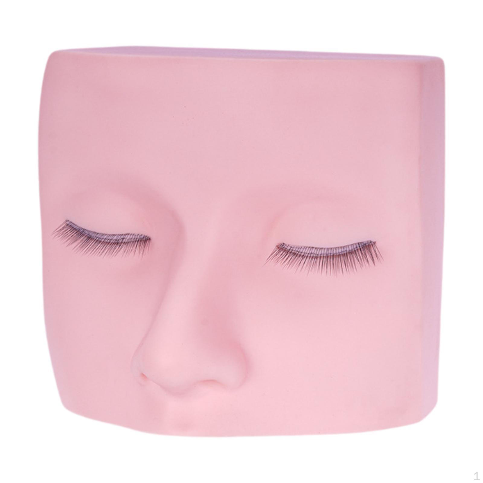 Lash Mannequin Head Face Flat Replaceable Eyelids Stable Cosmetology Doll Makeup Practice for