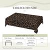 Leopard Print Tablecloth, Brown Black Cheetah African Wild Animal Texture Rectangular Washable Cover