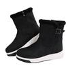 European and American winter new thick-soled velvet snow boots for women, large size warm towel, medium boots, cotton shoes for women