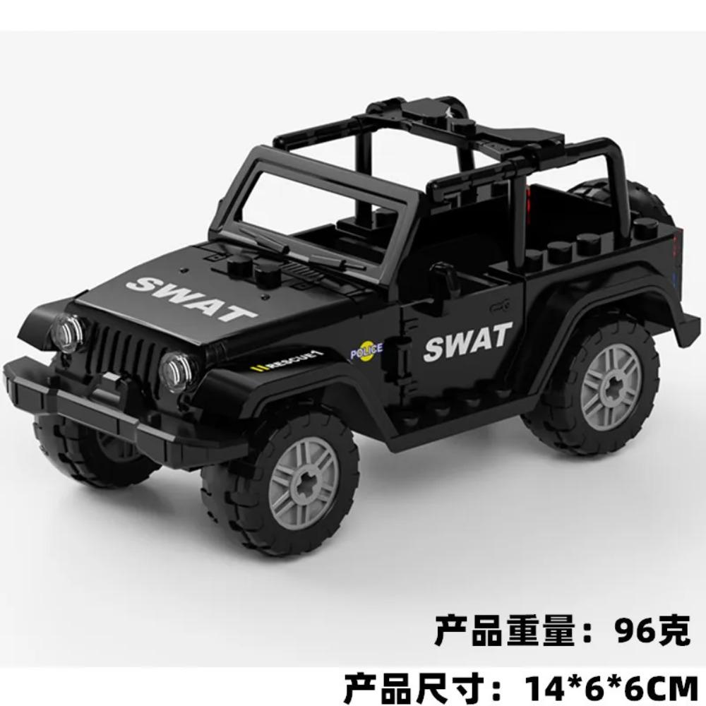 New Building Blocks Military Deformation Armored Vehicles Off-road Vehicles Hummer Jeep Military Model Boy Educational Toys Gift