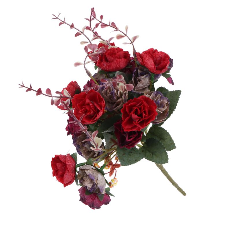 21 Heads Artificial Rose Bouquet Fake Rose Flowe Ornaments Outdoor Garden Wedding Bridal Wreath Accessories Party Decoration