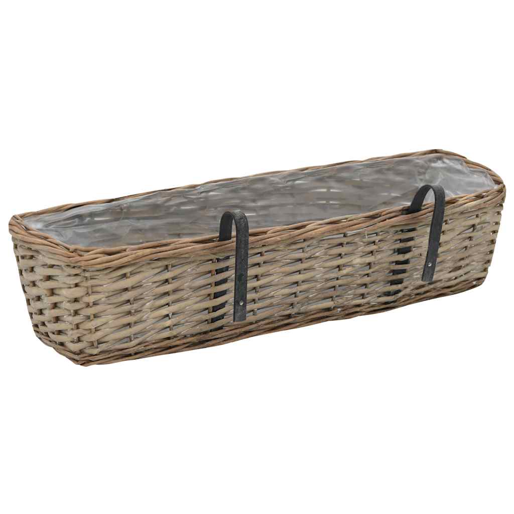 VidaXL Balkon-Blumentöpfe 2 Stk. Weide mit PE-Auskleidung 60 cm