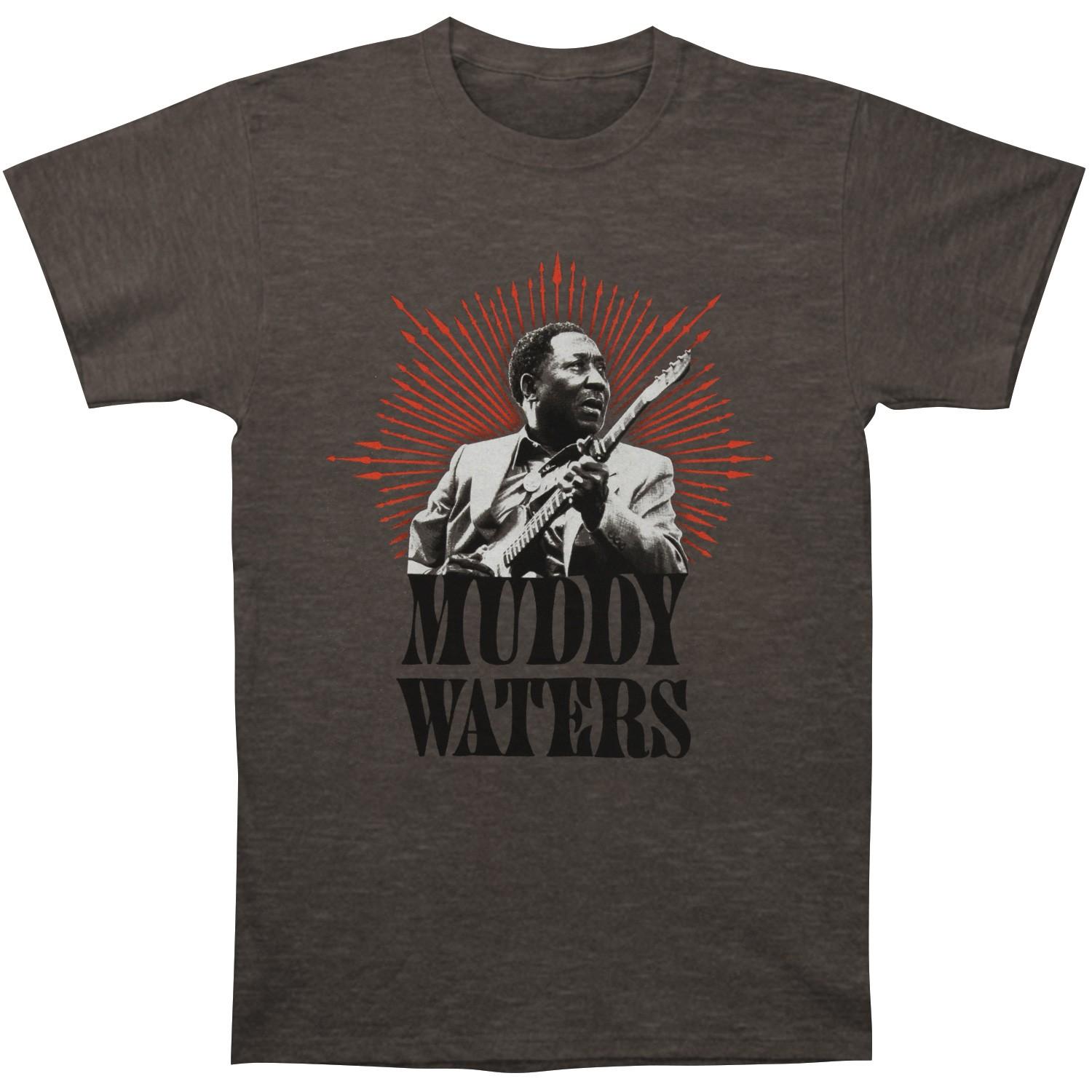 Men s Muddy Waters Portrait Slim Fit T-shirt Small Charcoal Heather S
