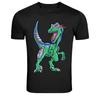 Cyberpunk Robot Dinosaur Sci-Fi Raptor Graphic T-Shirt