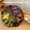 Windproof Folding Umbrella, 8‑Rib Auto Open Close Five Nights At Freddy’s Umbrella for Rain Sun Protection