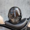 ORZ Retro Motorcycle Helmet Carbon Fiber/Fiberglass Material Cruising Devil Knight Heavy Motorcycle Full Helmet 801 M-XL
