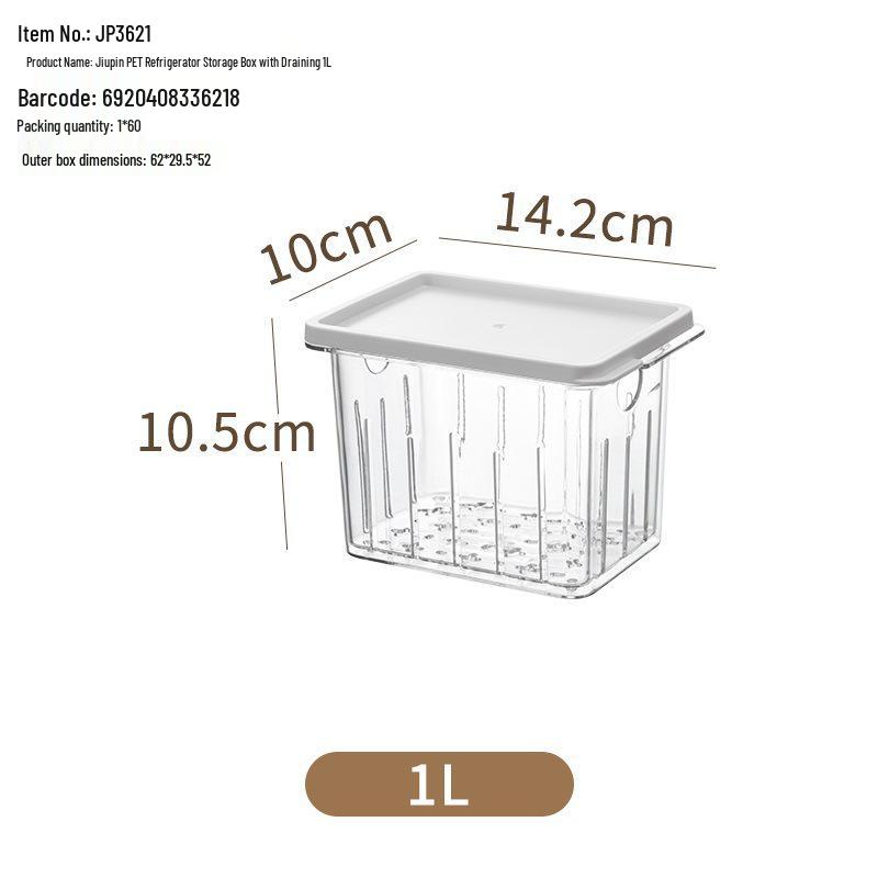 Transparent Food-Grade Freezer Storage Box with Lid for Fresh-Keeping