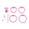 New Male Negative Electrode Chastity Cage Small Pot Lid  with 4 Size Rings Chastity Device Sissy Cb Lock Penis Bondage Sex Toys