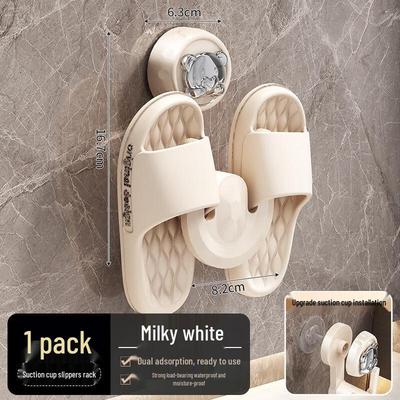 HANDUNYOU Drill-Free Suction Cup Slipper Rack
