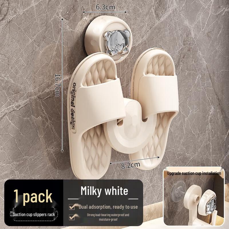 

HANDUNYOU Drill-Free Suction Cup Slipper Rack