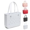 EVA Beach Bag Stylish Swimming Handbag Large Beach Bag with Holes for Shopping Swimming Picnic