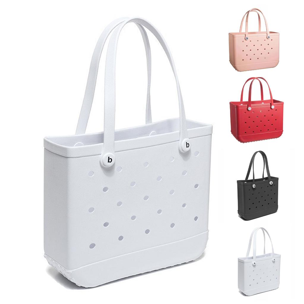 EVA-Strandtasche, stilvolle Schwimmhandtasche, große Strandtasche mit Löchern zum Einkaufen, Schwimmen, Picknick