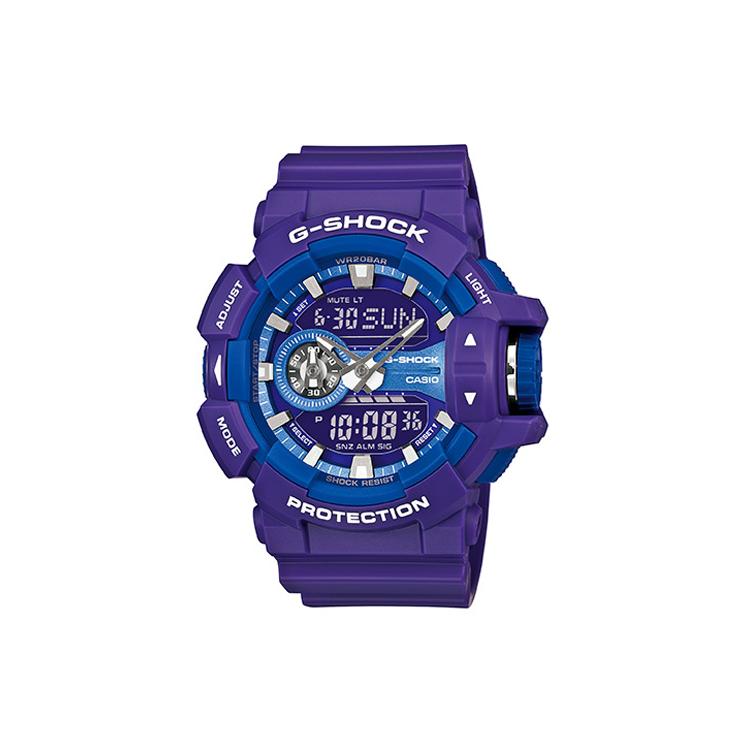 CASIO Men Liquid Crystal/Analog Dual Display Series Purple Watch GA-400A-6A GA-400A-6A Purple Watch Dial