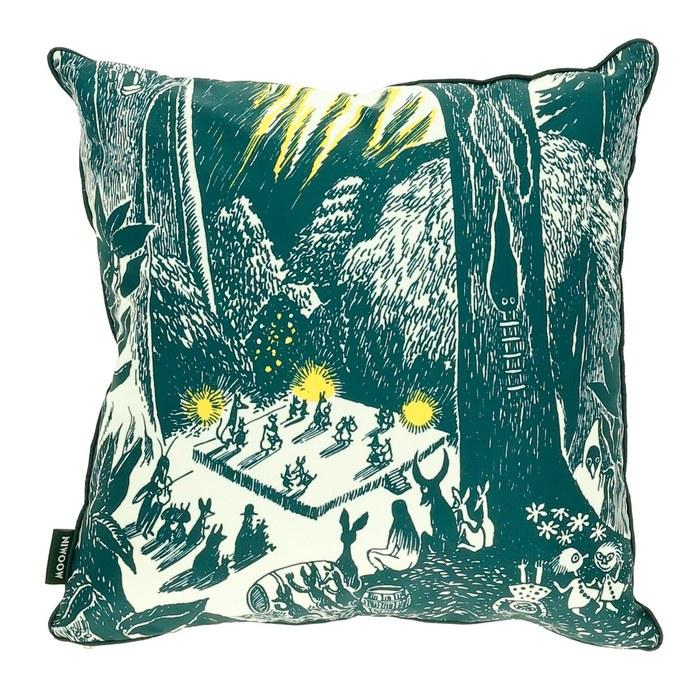 Marushin Cushion MOOMIN Dancing Forest Print 1445031300, Approx. 45x45cm