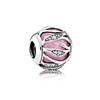 925 Silver rose pink ribbon bow Charm Purple Bead perfume Pendant Fit Original Bracelet Jewelry Earring DIY Making Gift boy girl