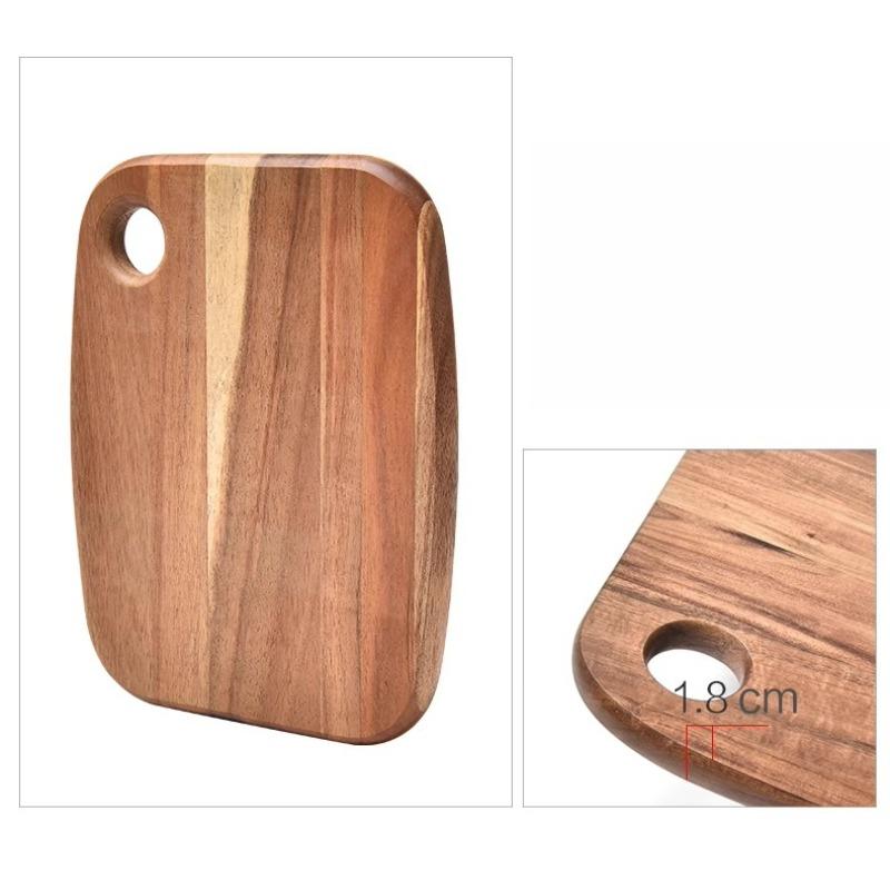 Acacia Wood Cutting Board Multi-Use Portable Home Kitchen Vegetable Meat Cutter for Outdoor Camping Fruit Slicing Accessory
