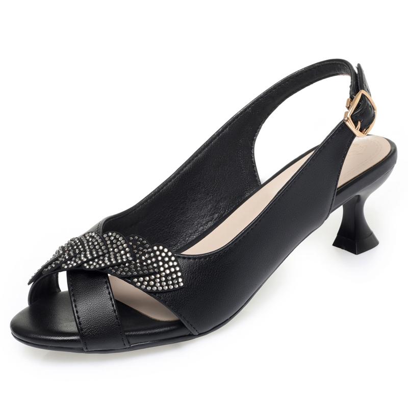Fashion AIYUQI Sandals Women Summer 2025 New Genuine Leather Sandals Women Fish Mouth Fashion Large Size Sandals Ladies