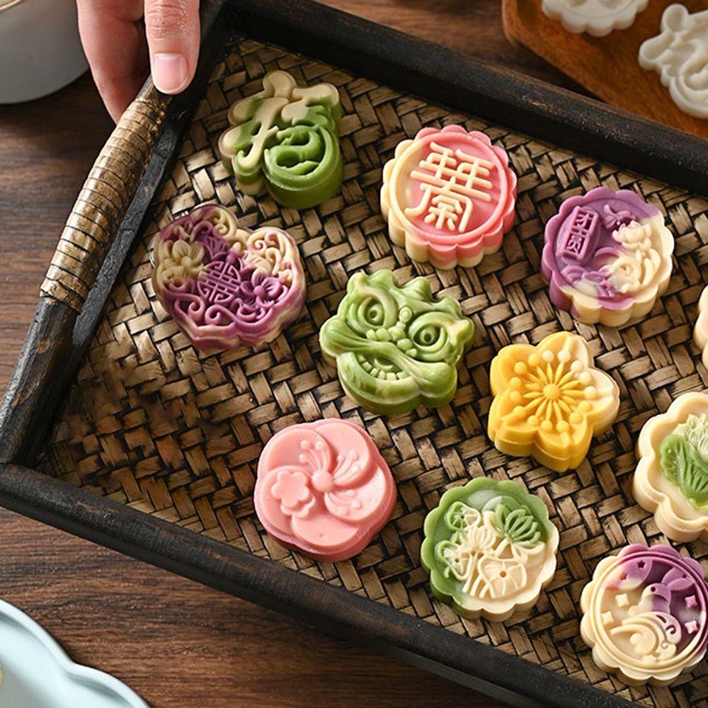 Plastic Mooncake Mold 50g Pastries Dessert Mold Hand Pressed Mould  Chocolate Dessert