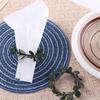 3pcs Rustic Artificial Plant Napkin Rings Simulation Napkin Buckles  Wedding Banquet