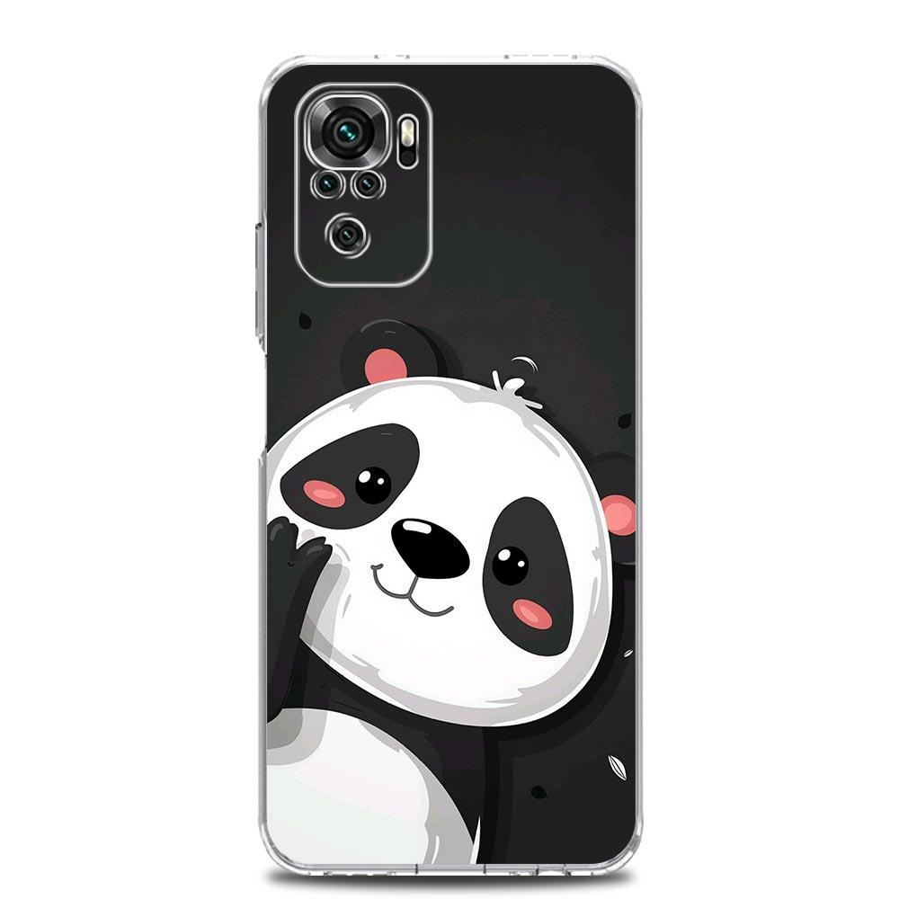 Phone Case For Xiaomi Redmi Note 14 13 12 4G 9 8 10 11 Pro Plus 5G 14C 13C 12C 10C 9C 9A Clear Soft TPU Cover Cartoon Panda