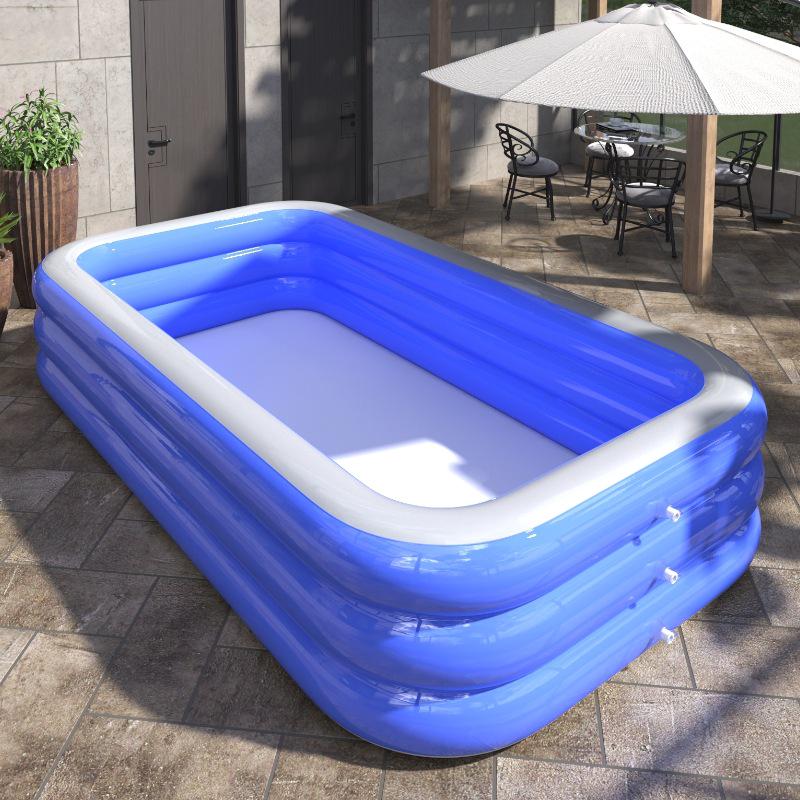 Extra-Large Foldable Inflatable Swimming Pool for Kids and Adults, Outdoor Home Use