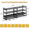Four-Tier Wall-Mounted Electric Drill Storage & Charging Rack