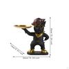 Sundries Container Dog Statue with Storage Tray Candy Trays Home Decor Gift Animal Sculpture Key