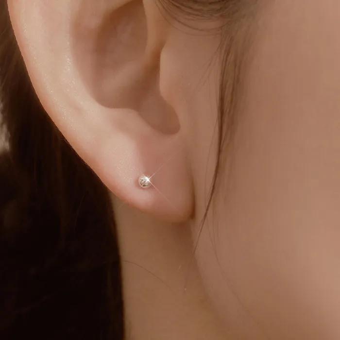 925 Silver Basic Silver Ball Earrings