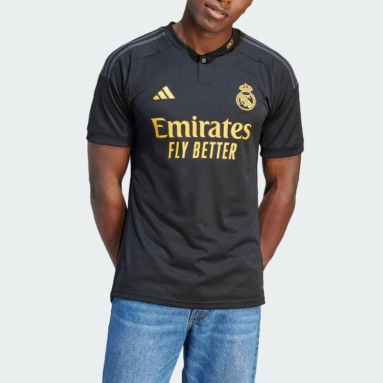 adidas Real Madrid Soccer Jersey Men's Black IN9846