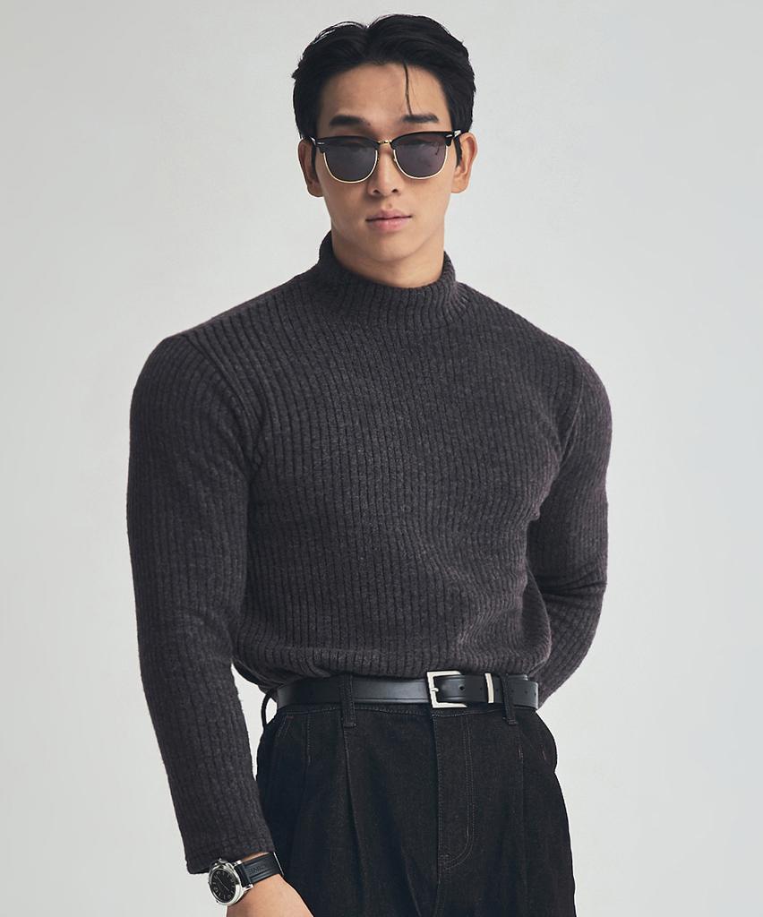 ASTROVE Heavyweight Muscle Full Cover Turtleneck Charcoal