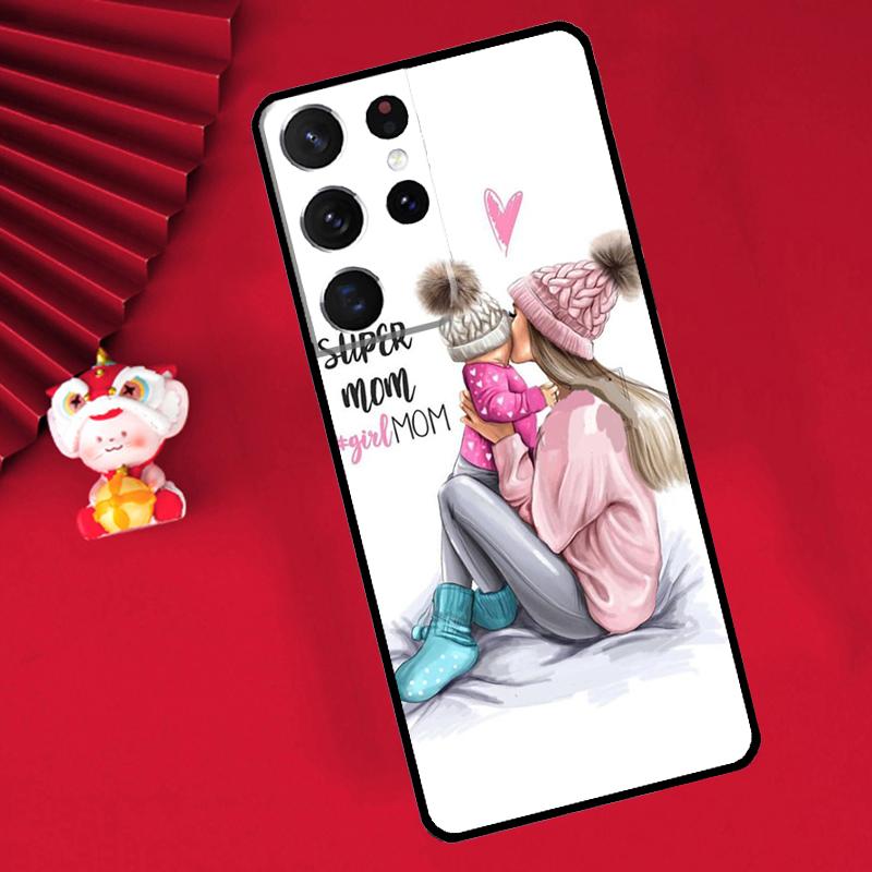 Baby Mom Daughter Girl Son Dad Case For Samsung Galaxy S24 S26 Ultra S21 S22 S20 S23 S25 Ultra Plus S10 S25 FE Cover Funda