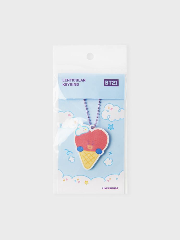 LINE FRIENDS BT21 TATA ON THE CLOUD Edition Lenticular Keyring
