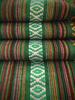 Versatile linen stripe fabric for DIY and more ethnic-inspired tablecloths, crafts, (Green, 2m)