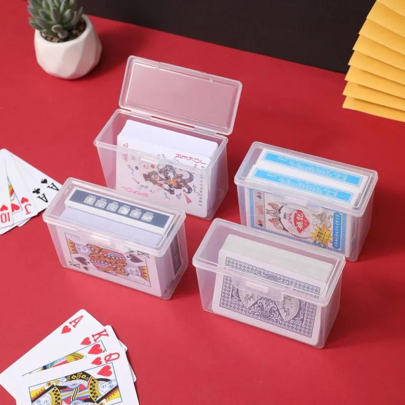 New Transparent Plastic Boxes Playing Cards Container PP Storage Case Packing Poker Game Card Box For Board Games
