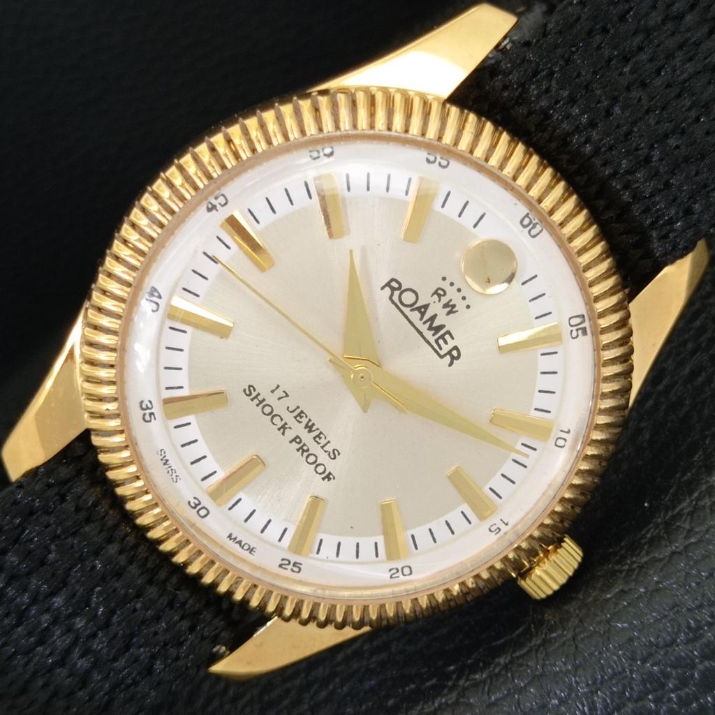 

REFURBISHED VINTAGE HAND-WINDING SWISS MENS SILVER COLOR DIAL WATCH a707382-1