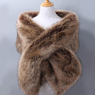 Luxuriöser Kunstpelzschal für Damen, Winter, Brautschal, dick, weich, warm, bequem, Kunstpelzschal für Hochzeit, Abendparty