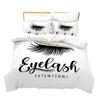 Hello Gorgeous Duvet Cover Rose Gold Shiny Eyelashes Makeup Charming Girl Fashion Bedding Three-piece Set