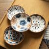 Butterfly Flower Series 4.5 Inch Rice Bowl Hand Painted Ceramic Retro Home Dining Tableware Set