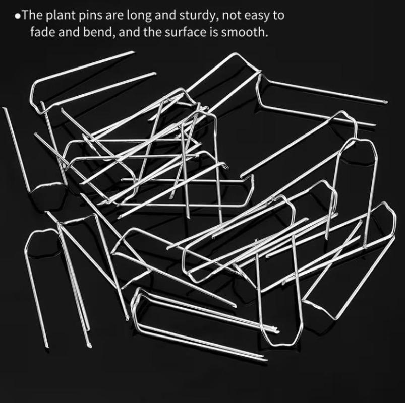 100/20pcs Metal U-Shaped Pegs Heavy Duty Floral Hooks Picks with Box for Climbing Plants Wreath Garden Foam Bouquet Arrangements