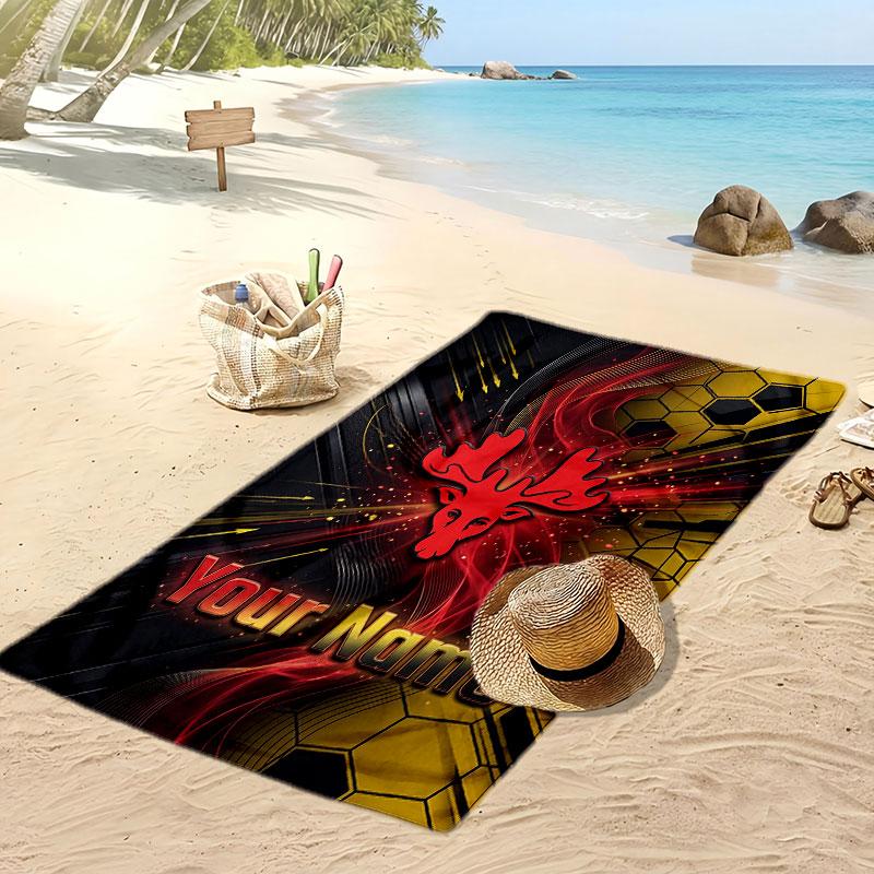 Watford FC Personalisiertes Bedrucktes Strandtuch Fußballlogo Unterstützung Benutzerdefinierter Name Text Absorbierendes Handtuch Für Sport Reisen Besonderes Geschenk