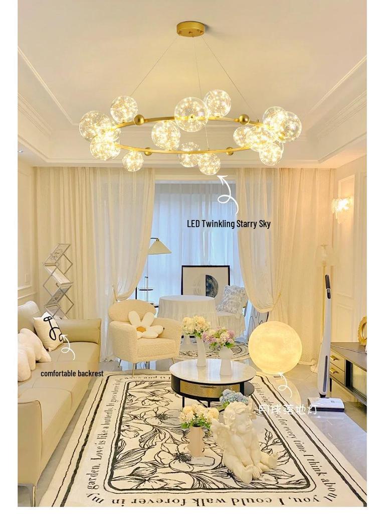 Nordic Modern Minimalist Luxury Starlight Chandelier for Living Room, Dining Room & Bedroom - Model 021L
