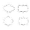 Plastic Cookie Cutter Biscuit Making Fondant Cake Decorating Vintage Rectangle Plaque Frame Sugar Mold Fondant Moulds Supplies