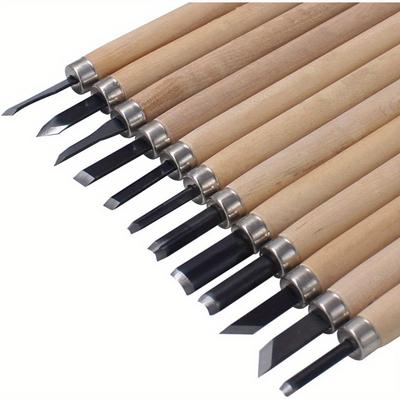 12 Stück/Set Handwerk Leder Schneiden Holzschnitzmesser Schnitzwerkzeuge für DIY Skulptur Anfänger Multifunktion