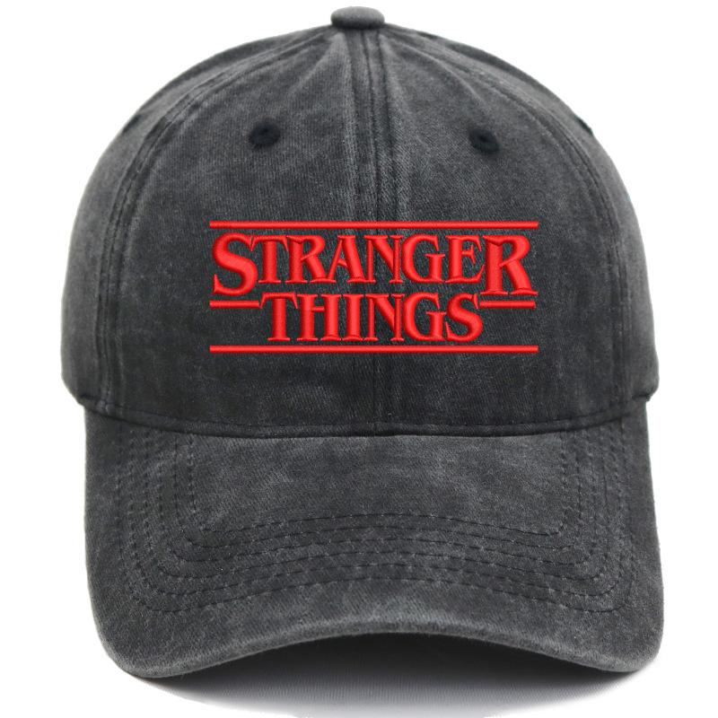Stranger Things Hat Season 5 Hot Sale Embroidery Washed Baseball Cap Men and Women